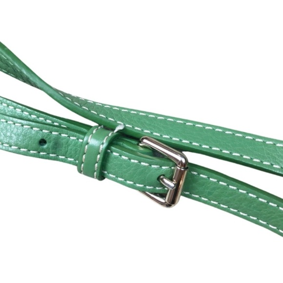 Dooney & Bourke Saddle Crossbody Leather Green Purse Handbag - Picture 8 of 15